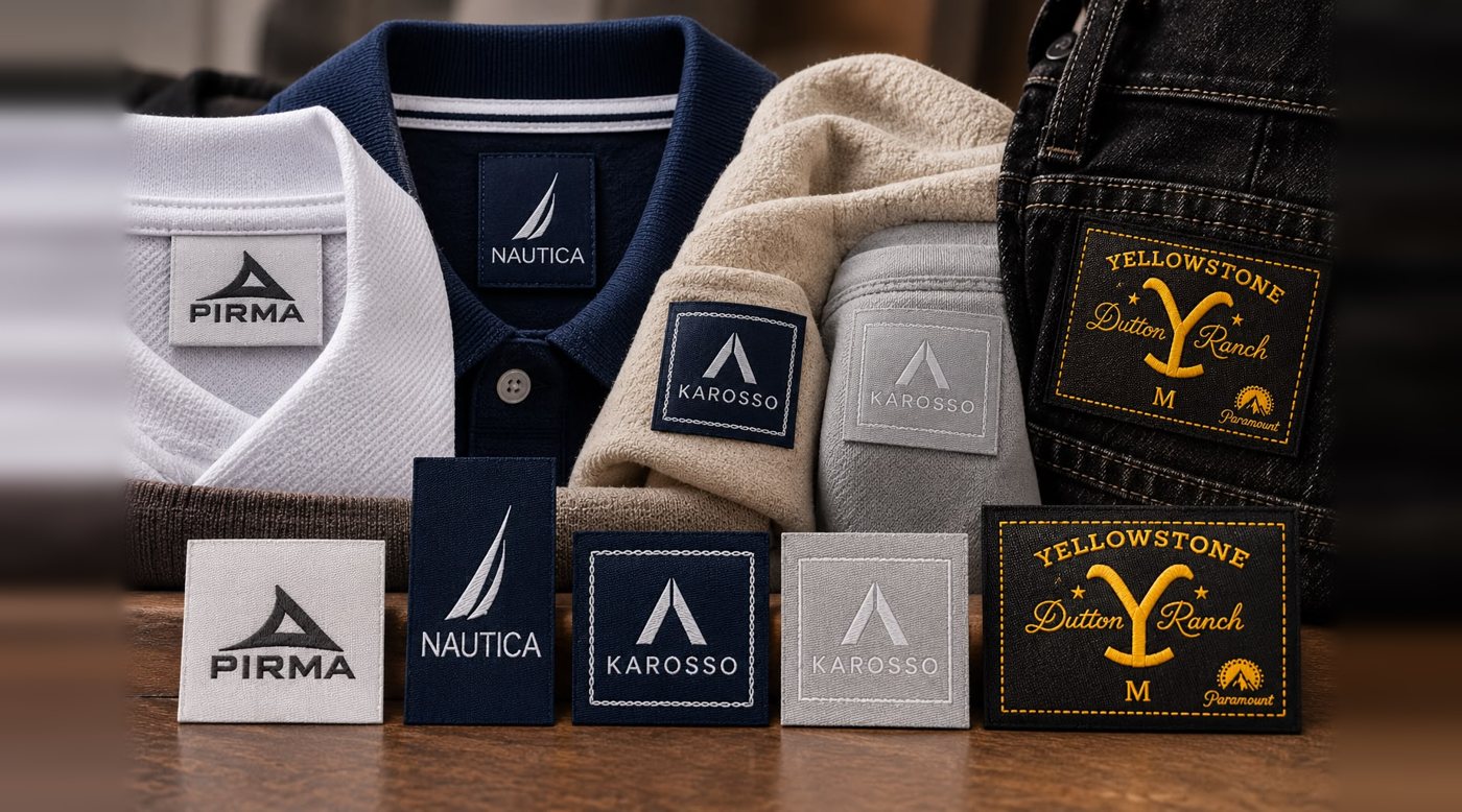 Etiquetas tejidas para ropa