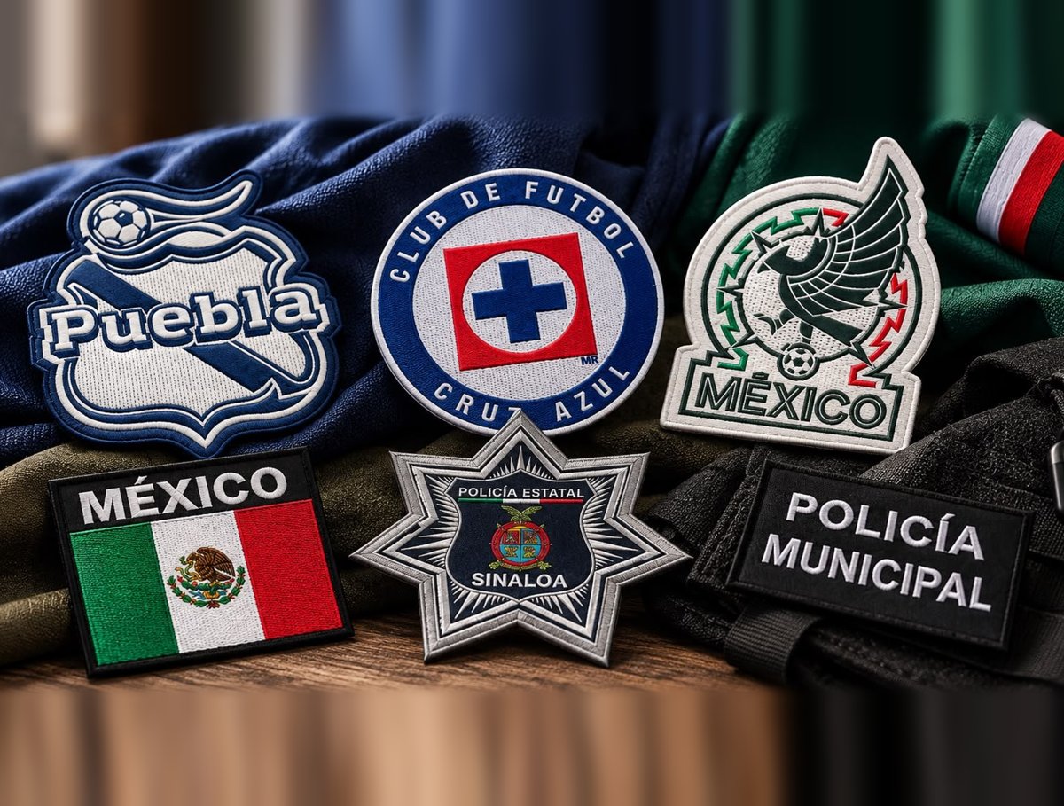Escudos textiles para equipos deportivos e instituciones